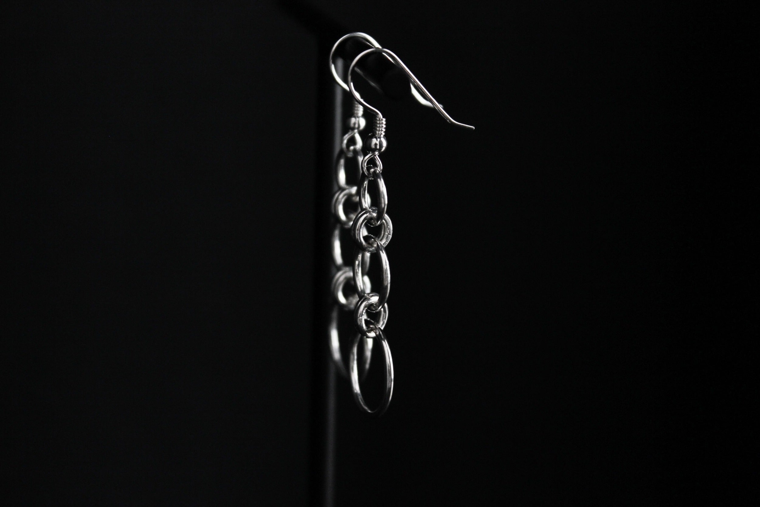 Chainmail-inspired handcrafted silver earrings number 1 - Natt Jewellery