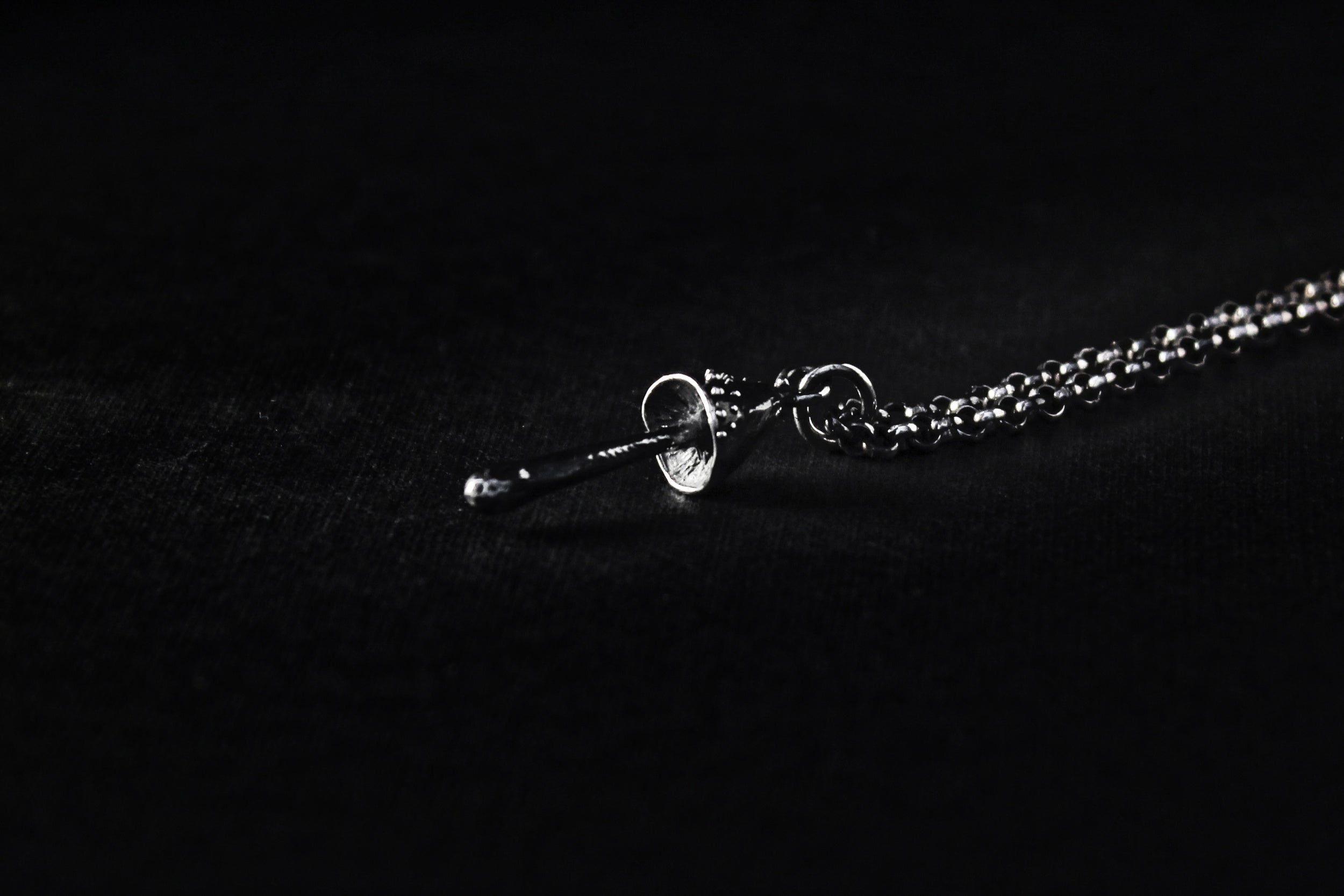 Handcrafted oxidised silver mushroom pendant - Natt Jewellery
